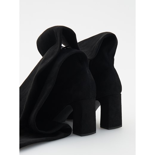 Kozaki damskie Reserved na obcasie na zimę eleganckie 