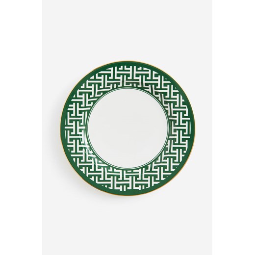 H & M - Porcelanowy talerz - Zielony H & M uniwersalny H&M