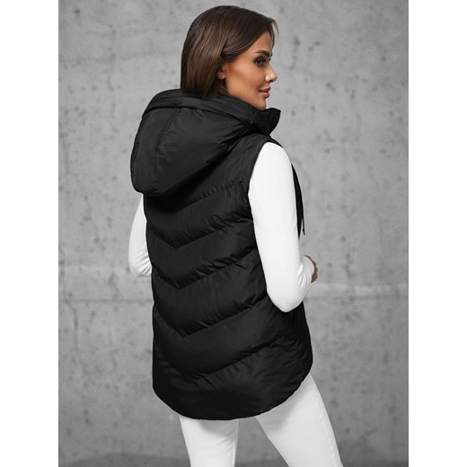 Kamizelka damska pikowana czarna OZONEE JS/5M3176/392 Ozonee XL okazja ozonee.pl