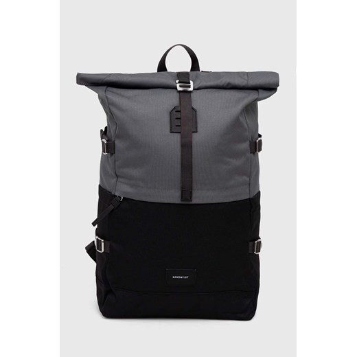 Sandqvist plecak Bernt kolor szary duży wzorzysty SQA2054 ze sklepu PRM w kategorii Plecaki - zdjęcie 162705607