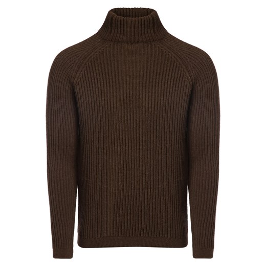 Drykorn Sweter z dodatkiem alpaki Mężczyźni Wełna czekoladowy jednolity ze sklepu vangraaf w kategorii Swetry męskie - zdjęcie 162706528