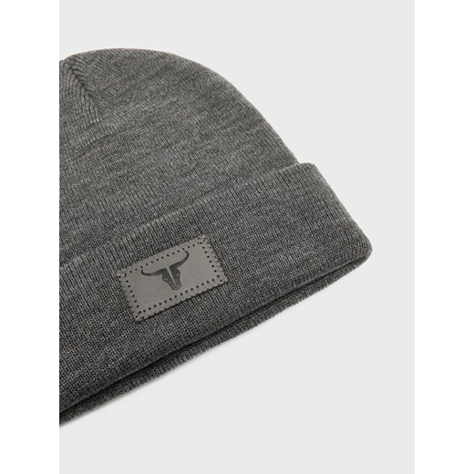 Czapka beanie z naszywką szara - Jasny szary House ONE SIZE House