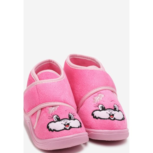 Kapcie dziecięce różowe Born2be na rzepy 