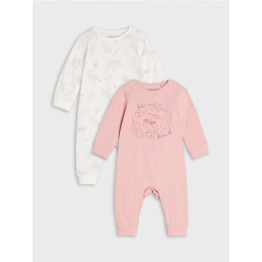Sinsay - Pajacyki 2 pack - różowy ze sklepu Sinsay w kategorii Pajacyki - zdjęcie 162716485