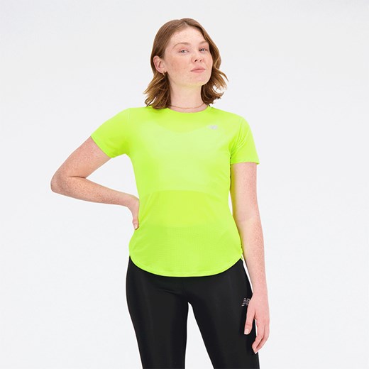 Koszulka damska New Balance WT23222THW – zielona ze sklepu New Balance Poland w kategorii Bluzki damskie - zdjęcie 162717415