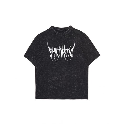 Cropp - Czarny t-shirt z efektem acid wash - czarny ze sklepu Cropp w kategorii T-shirty męskie - zdjęcie 162720577