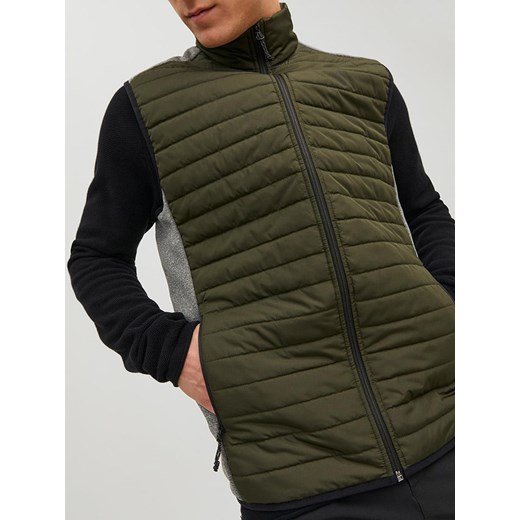 Jack & Jones Kamizelka pikowana "Multi" w kolorze zielonym Jack & Jones L wyprzedaż Limango Polska