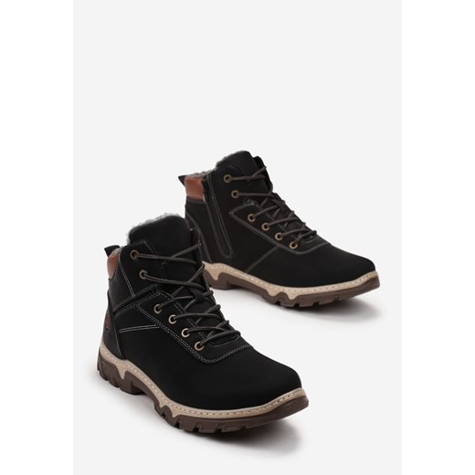 Buty zimowe męskie Born2be z tworzywa sztucznego 