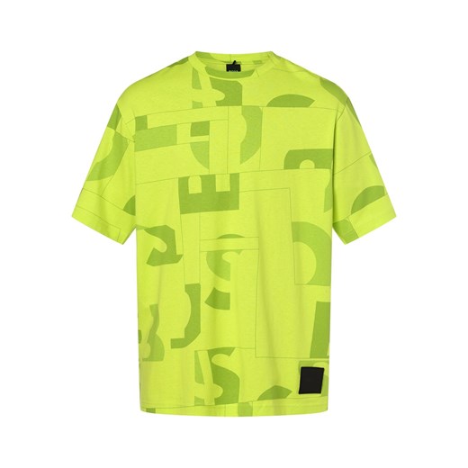 BOSS Green T-shirt męski Mężczyźni Bawełna cytrynowy nadruk ze sklepu vangraaf w kategorii T-shirty męskie - zdjęcie 162726086