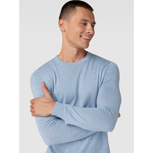 T-shirt męski Christian Berg niebieski z długim rękawem 