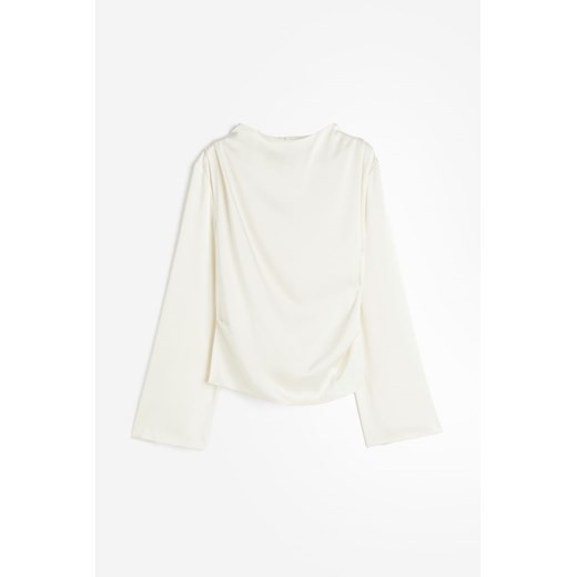 H & M - Satynowa bluzka - Biały H & M S H&M