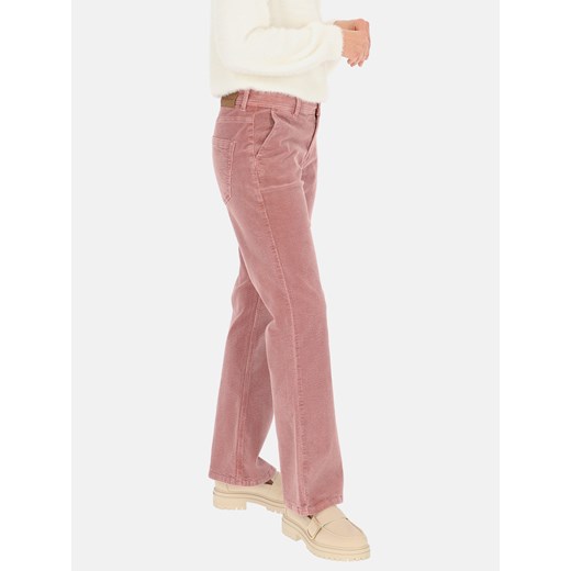 Różowe spodnie sztruksowe z kieszeniami i prostymi nogawkami Red Button Bibette Red Button 34 Eye For Fashion