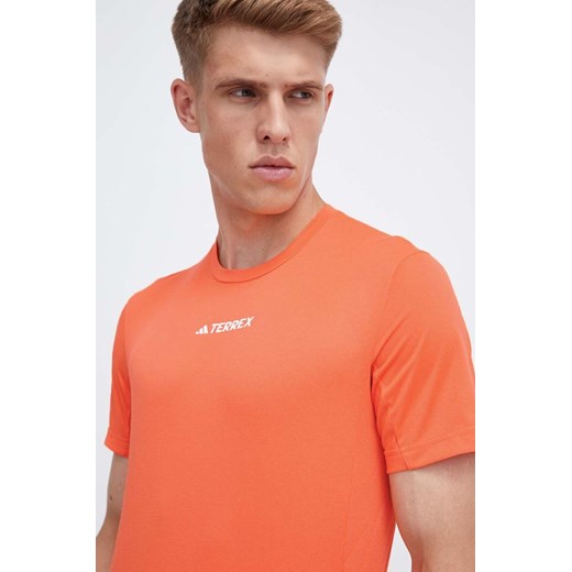 adidas TERREX t-shirt sportowy Multi kolor pomarańczowy gładki HZ6259 ze sklepu ANSWEAR.com w kategorii T-shirty męskie - zdjęcie 162732275