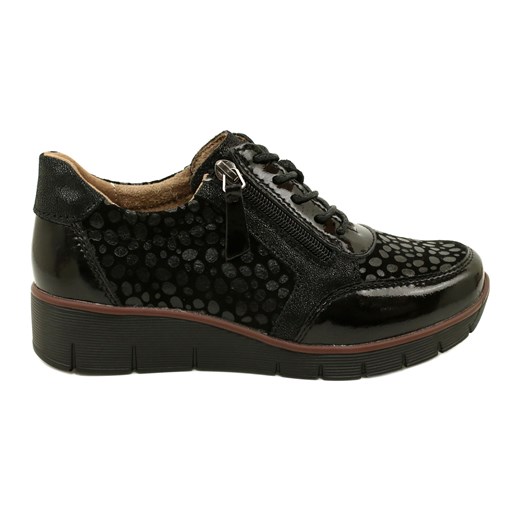 Skórzane sneakersy Filippo DP4912/23 BK czarne ze sklepu ButyModne.pl w kategorii Buty sportowe damskie - zdjęcie 162734059
