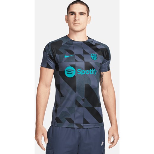 Męska przedmeczowa koszulka piłkarska Nike Dri-FIT FC Barcelona Academy Pro (wersja trzecia) - Niebieski ze sklepu Nike poland w kategorii T-shirty męskie - zdjęcie 162734777