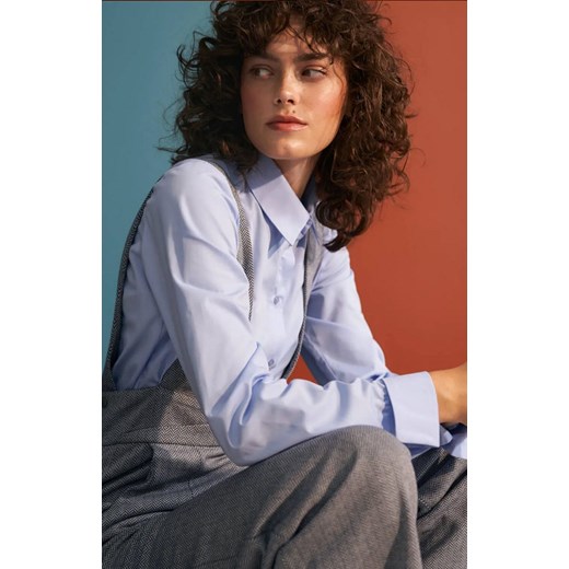 Elegancka błękitna koszula damska K71, Kolor błękitny, Rozmiar 38, Nife ze sklepu Primodo w kategorii Koszule damskie - zdjęcie 162735618