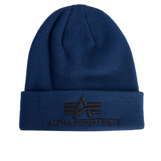 Czapka Alpha Industries 3D Beanie 16891007 - niebieska ze sklepu streetstyle24.pl w kategorii Czapki zimowe damskie - zdjęcie 162742758