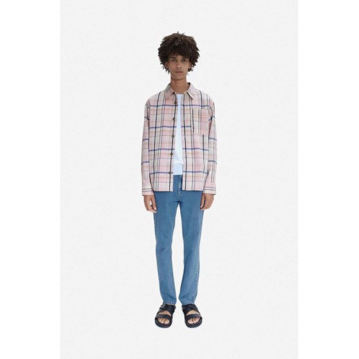 A.P.C. koszula męska regular z kołnierzykiem klasycznym COGBX.H02709-LIGHTBLUE XL okazyjna cena PRM