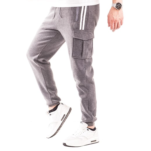 Spodnie dresowe 41211 szare ze sklepu Risardi w kategorii Spodnie męskie - zdjęcie 162745879