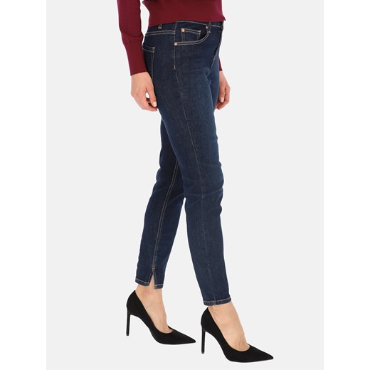 Ciemnoniebieskie spodnie jeansowe rurki z rozcięciami Red Button Sofie ze sklepu Eye For Fashion w kategorii Jeansy damskie - zdjęcie 162746009