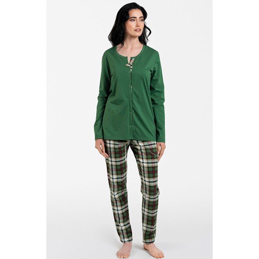 Piżama damska zielona w kratę Asama, Kolor zielony-wzór, Rozmiar S, Italian Fashion ze sklepu Intymna w kategorii Piżamy damskie - zdjęcie 162748357