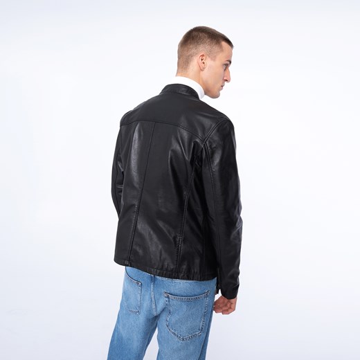 Męska kurtka ze skóry prosta czarna ze sklepu WITTCHEN w kategorii Kurtki męskie - zdjęcie 162752388