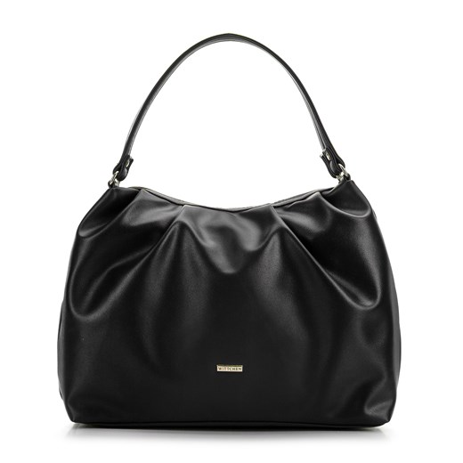 Torebka shopperka z marszczonej ekoskóry czarna ze sklepu WITTCHEN w kategorii Torby Shopper bag - zdjęcie 162752415