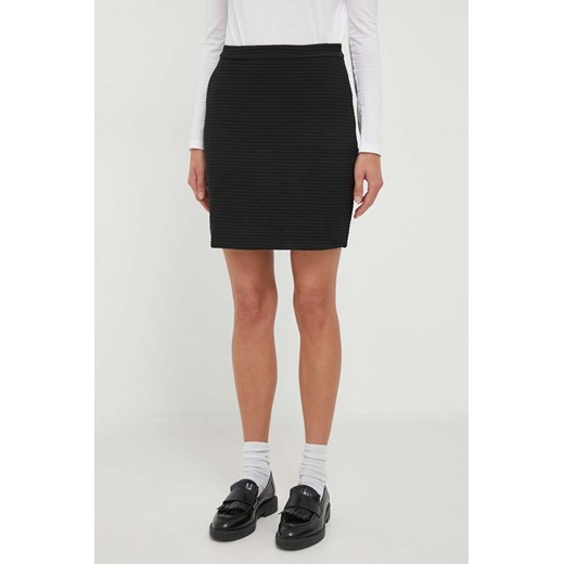Emporio Armani spódnica kolor czarny mini prosta ze sklepu ANSWEAR.com w kategorii Spódnice - zdjęcie 162754709