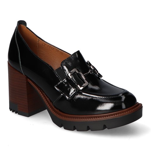 Półbuty Gamis 7313/A128 Czarne lakier ze sklepu Arturo-obuwie w kategorii Półbuty damskie - zdjęcie 162755265