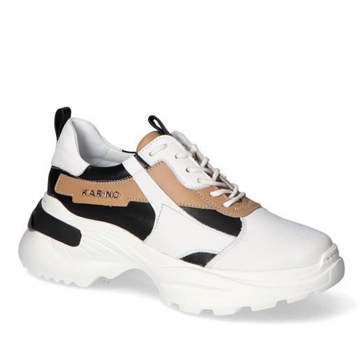 Sneakersy Karino 4552/053-P Białe/Czarne lico ze sklepu Arturo-obuwie w kategorii Buty sportowe damskie - zdjęcie 162755395