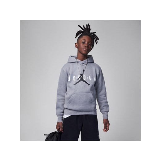 Bluza z kapturem dla dużych dzieci Jordan - Szary ze sklepu Nike poland w kategorii Bluzy chłopięce - zdjęcie 162757767
