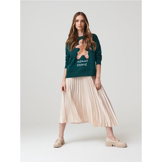 Sinsay - Bluza ze ściągaczami - zielony ze sklepu Sinsay w kategorii Bluzy damskie - zdjęcie 162771145