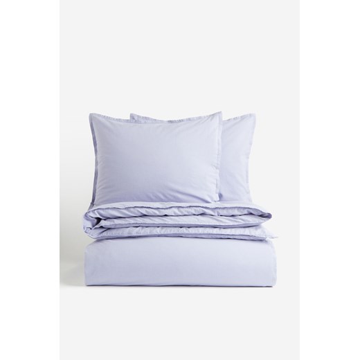 H & M - Komplet podwójnej pościeli bawełnianej - Fioletowy H & M H&M