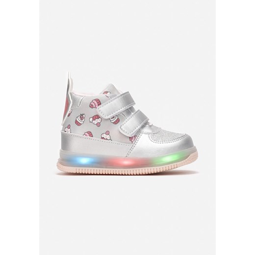 Srebrne Buty Sportowe LED Cilene ze sklepu born2be.pl w kategorii Buty sportowe dziecięce - zdjęcie 162776155