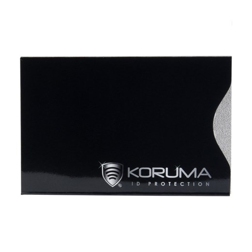 Etui na karty zbliżeniowe - Koruma (pionowe, czarne, srebrne logo) zestaw 5szt. Koruma Uniwersalny Koruma ID Protection
