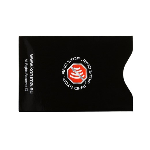 Etui na karty zbliżeniowe - Koruma (pionowe, czarne, srebrne logo) zestaw 5szt. Koruma Uniwersalny Koruma ID Protection