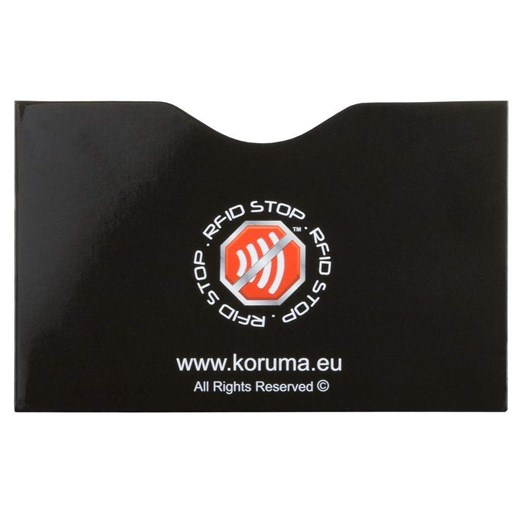 Ekranowane etui chroniące przed nieautoryzowanym odczytem kart zbliżeniowych - kolor czarny logo złote ze sklepu Koruma ID Protection w kategorii Etui - zdjęcie 162783306
