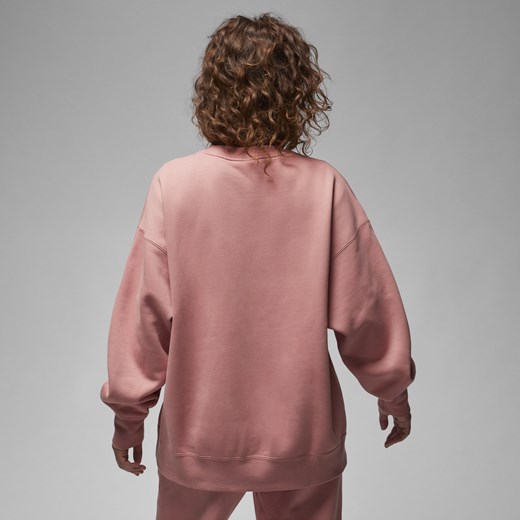 Damska bluza dresowa z półokrągłym dekoltem Jordan Flight Fleece - Różowy Jordan S (EU 36-38) Nike poland