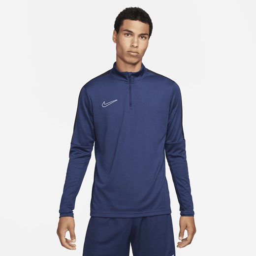 Męska koszulka piłkarska z zamkiem 1/2 Dri-FIT Nike Academy - Niebieski Nike L Nike poland