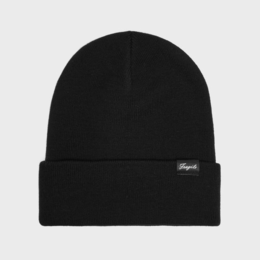 Czapka beanie z naszywką Fragile czarna - Czarny House M/L House