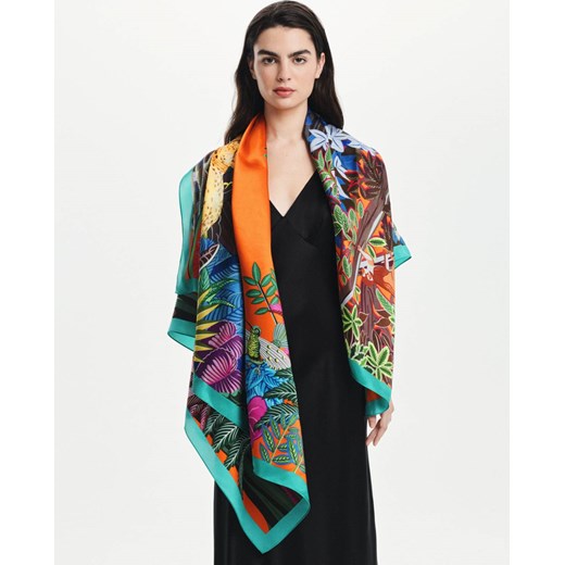Lovli Silk Duża jedwabna chusta gepard #NO.8 Lovli Silk ONE SIZE okazyjna cena Moliera2.com