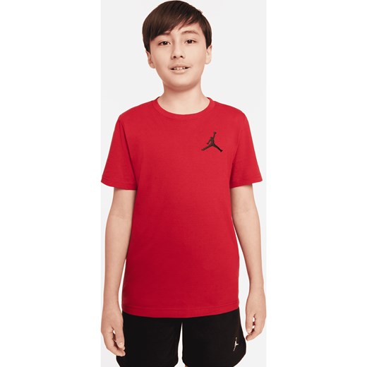 T-shirt chłopięce czerwony Jordan 