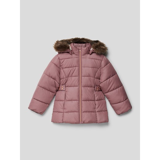Płaszcz pikowany z obszyciem ze sztucznego futra Name It 104 Peek&Cloppenburg