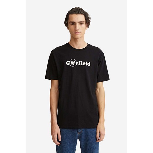 Wood Wood t-shirt bawełniany Ace x Garfield kolor czarny z nadrukiem 30045707.2222-BLACK ze sklepu ANSWEAR.com w kategorii T-shirty męskie - zdjęcie 162800369