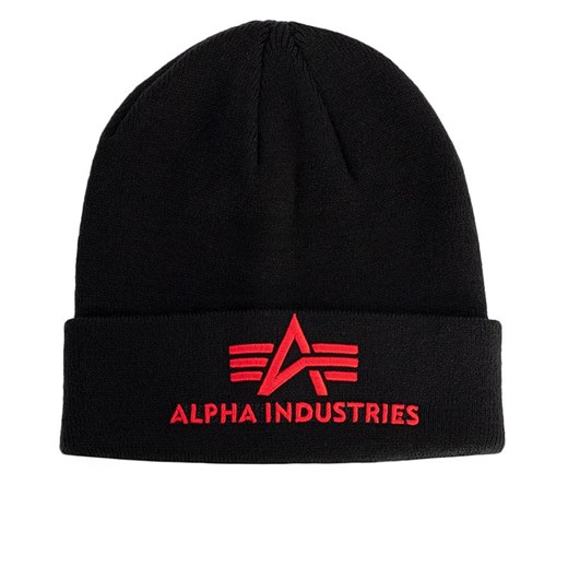 Czapka Alpha Industries 3D Beanie 16891094 - czarna ze sklepu streetstyle24.pl w kategorii Czapki zimowe męskie - zdjęcie 162801286
