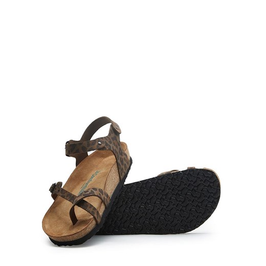 Comfortfusse Skórzane sandały w kolorze brązowo-czarnym Comfortfusse 37 okazja Limango Polska