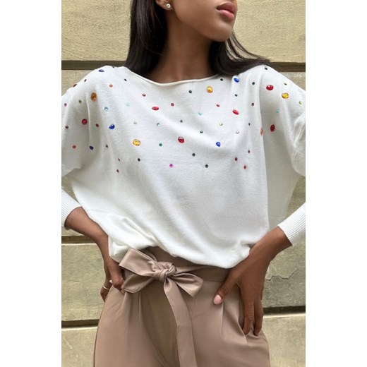 Sweter damski IVET z okrągłym dekoltem casual