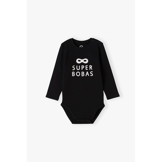 Bawełniane body niemowlęce z anpisem "Super bobas" Family Concept By 5.10.15. 92 wyprzedaż 5.10.15