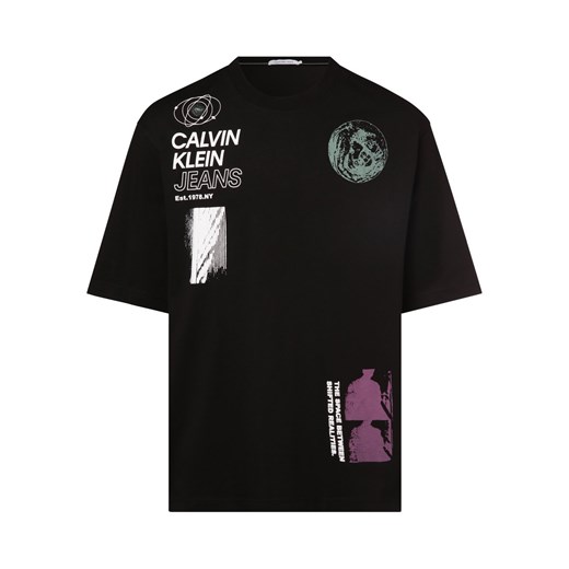 Calvin Klein Jeans T-shirt męski Mężczyźni Bawełna czarny nadruk XL wyprzedaż vangraaf