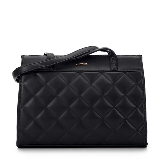 Torebka shopperka z pikowanym przodem czarna ze sklepu WITTCHEN w kategorii Torby Shopper bag - zdjęcie 162814356